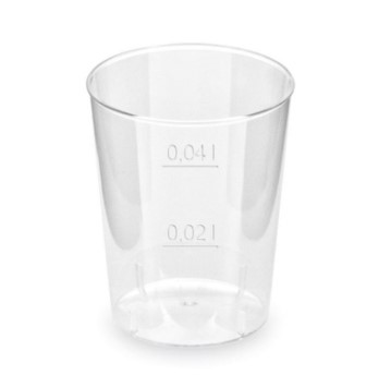 Shot Plastikbecher 2 + 4cl geeicht (50 Stk)