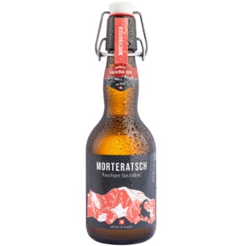 Engadiner Bier Morteratsch Rauchbier Bügel MW
